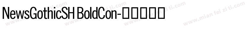 NewsGothicSH BoldCon字体转换